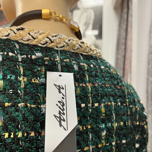 NWT M Aris A Green Tweed Jacket - Picture 5 of 5